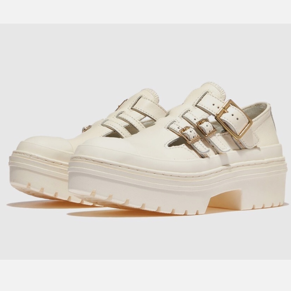 Converse • Cream Triple-Buckle Platform Loafer - Picture 3 of 16